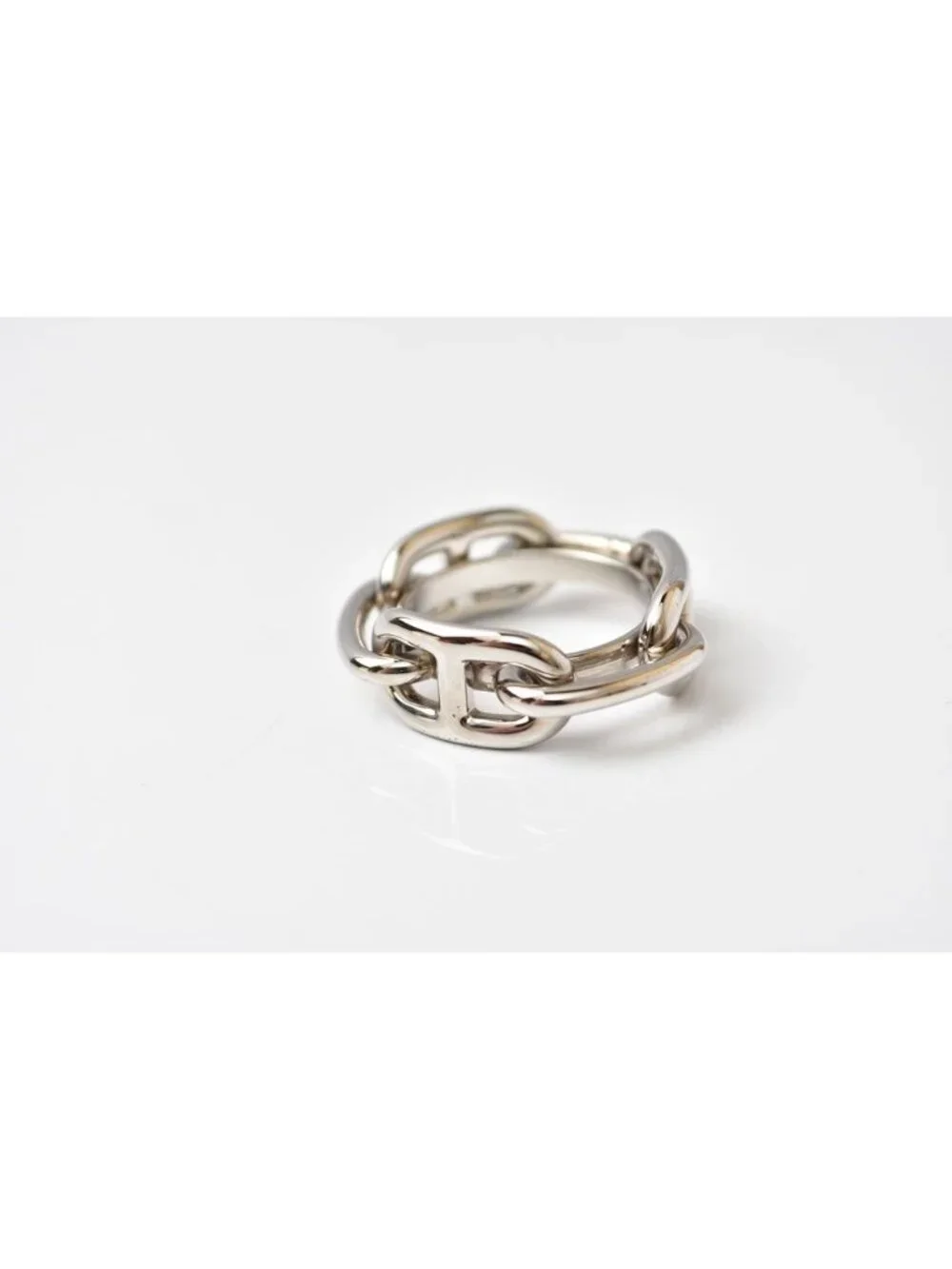 Hermes Scarf Ring Holder Chaine D'ancre Silver